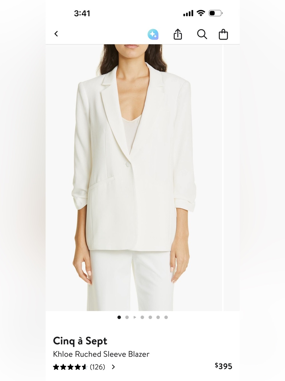 cinq a sept Khloe Single-Button Tailored Blazer